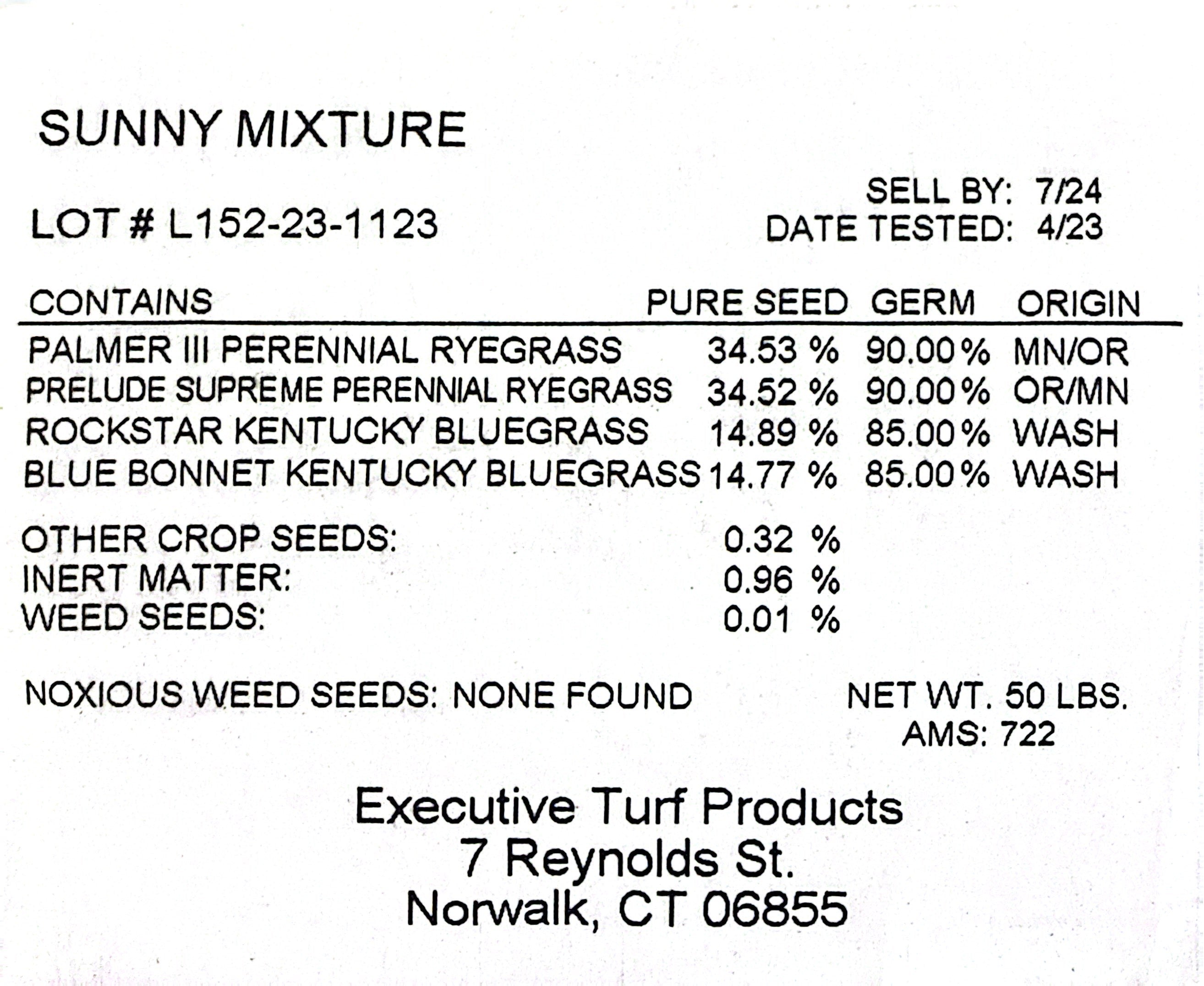 Sunny Mix - Orange Bag  Professional Grade   50 LB    (Free Shipping )