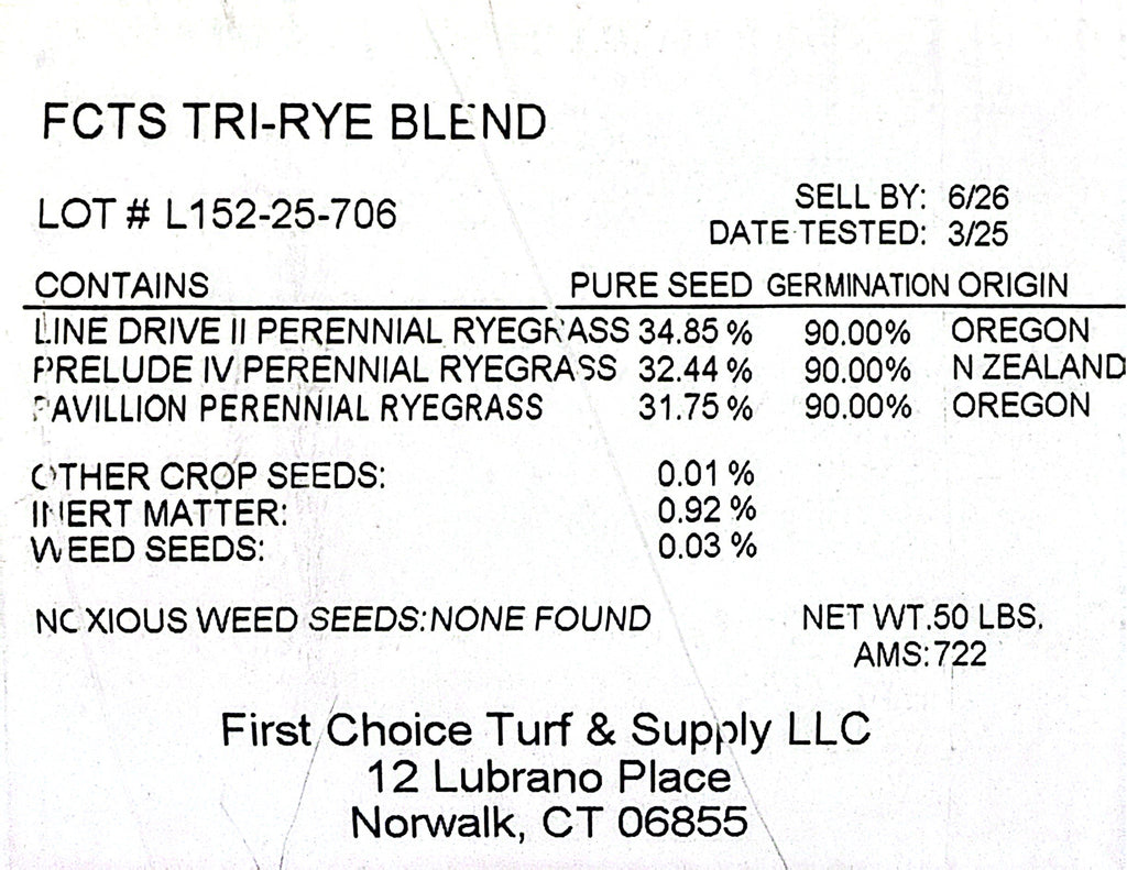 Sun & Shade Mix  , Perennial Ryegrass Blend - Red Bag    50 LB                 ( Free Shipping )